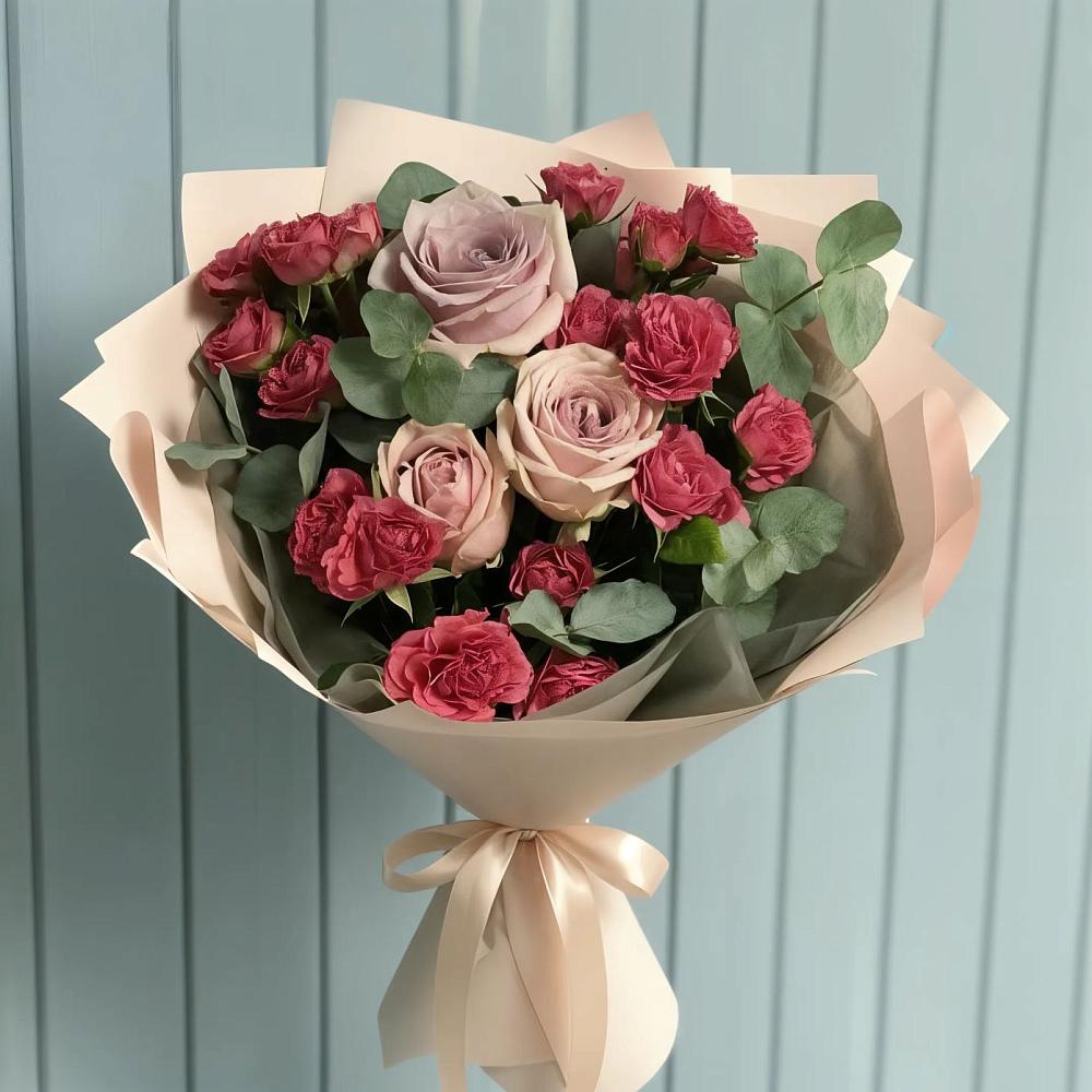 Букет цветов из: Гвоздики и Розы в Гольёво