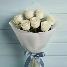 Букет 7 Белых роз Эдлесс Лав в Гольёво
