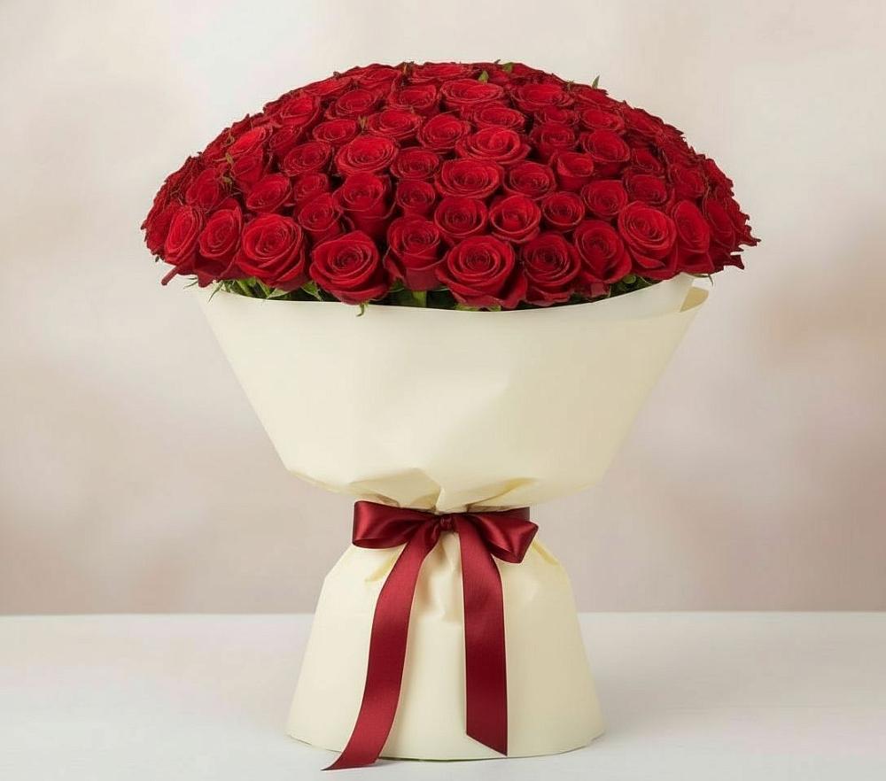 Букет 101 Красная роза Милано в Гольёво