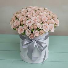 Цветочная композиция из Розы в шляпной коробке в Гольёво