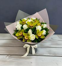 Букет цветов из:  Орхидеи и Розы в Гольёво