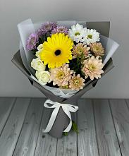 Букет цветов из:  Розы, Герберы и Хризантемы #REPLACE_PRED# Гольёво