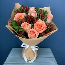 Букет цветов из:  Розы и Альстромерии в Гольёво