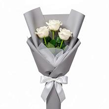 Букет 3 белые розы #REPLACE_PRED# Гольёво