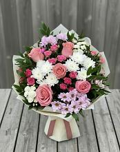 Букет цветов из:  Альстромерии, Гвоздики, Розы и Хризантемы #REPLACE_PRED# Гольёво
