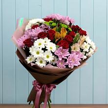 Букет цветов из:  Розы, Хризантемы и Альстромерии в Гольёво