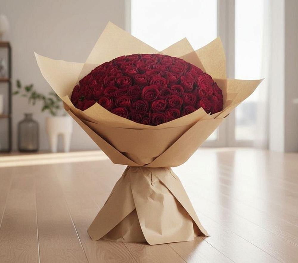 Букет 101 Красная роза в Гольёво