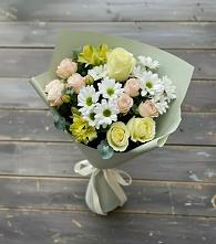 Букет цветов из:  Альстромерии, Розы и Хризантемы в Гольёво