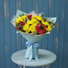 Букет цветов из:  Альстромерии и Хризантемы в Гольёво